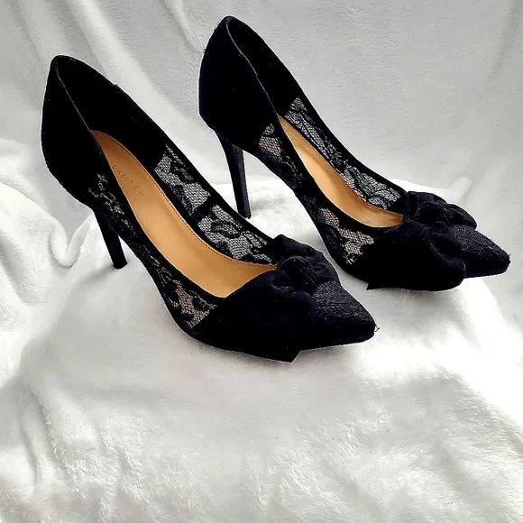 Black Lace Heels by Lauren C